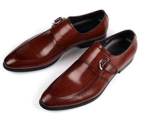 Czarno-brązowe buty, skórzane buty z paskami.