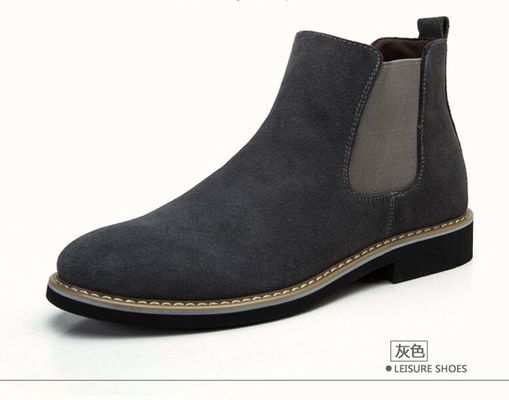 Gumowa podeszwa męska Suede Desert Boots Genuine Leather Men Casual Leather Boots