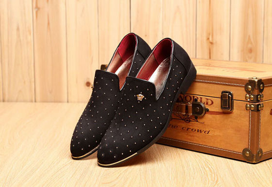 Slip On Casual Shoes Mężczyźni Niebieski / Czarny Custom z metalowymi nitami