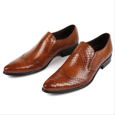 Mężczyźni w stylu skóry węża, buty z formalnej sukienki, prawdziwe buty ze skóry męskie, buty luksusowe na imprezy.