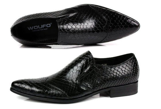 Mężczyźni w stylu skóry węża, buty z formalnej sukienki, prawdziwe buty ze skóry męskie, buty luksusowe na imprezy.