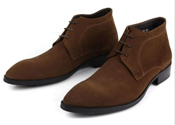 ODM męskie buty Chelsea Suede, czarne / brązowe męskie buty lace up casual