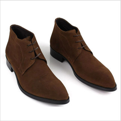 ODM męskie buty Chelsea Suede, czarne / brązowe męskie buty lace up casual