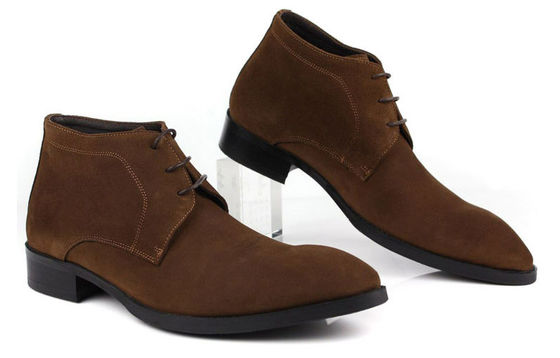 ODM męskie buty Chelsea Suede, czarne / brązowe męskie buty lace up casual