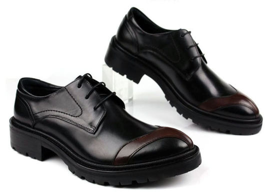 Any Logo męskie buty skórzane z szwami Brytania Styles Brązowe buty skórzane