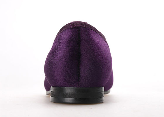 Ręcznie wykonane Purple Velvet Loafers Mężczyźni Stylowe Letnie Buty Casual
