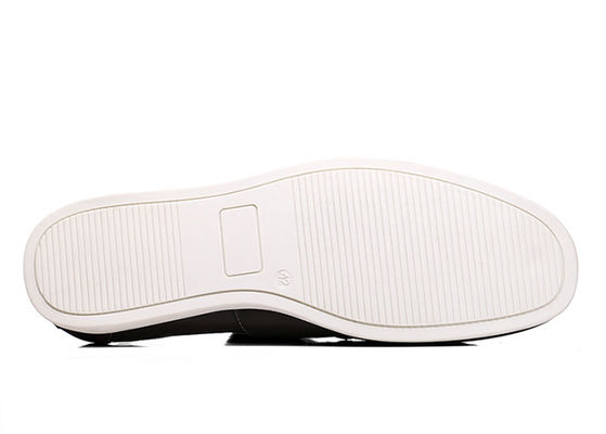 Flat Classic Mens Slip On Skórzane Sneakers Twill Lining Czarne Casual Loafers