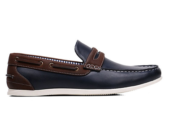 Flat Classic Mens Slip On Skórzane Sneakers Twill Lining Czarne Casual Loafers