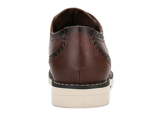 Logo Drukowane męskie Czarna skóra buty Derby Custom ręcznie Brown Casual buty