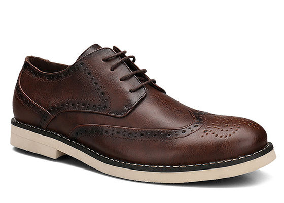 Logo Drukowane męskie Czarna skóra buty Derby Custom ręcznie Brown Casual buty