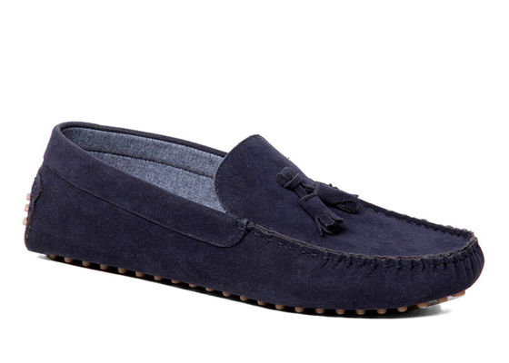Stylowe buty do jazdy dla mężczyzn czarne, mokasin - buty do jazdy z suedy Gommino