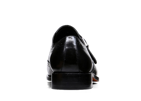 Buty dla dorosłych mężczyzn czarne prawdziwa skóra buty w stylu Brogue