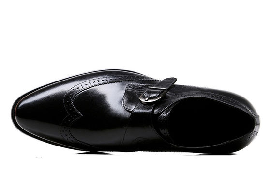 Buty dla dorosłych mężczyzn czarne prawdziwa skóra buty w stylu Brogue