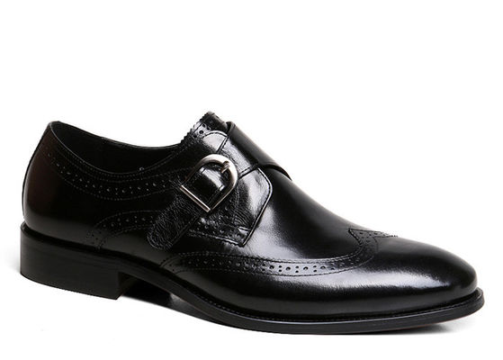 Buty dla dorosłych mężczyzn czarne prawdziwa skóra buty w stylu Brogue