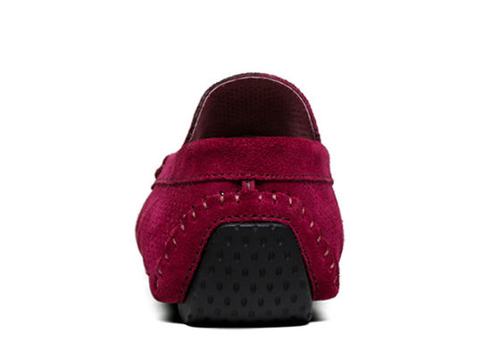 Lato Hollow Outs Mężczyźni Suede Casual Loafers, Gommino skórzane Loafers