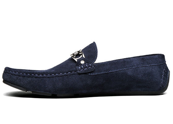 Wiosenna / jesienna męska skórzana buty klasyczna Błękitna Sueda Monk Buty dla dżentelmena