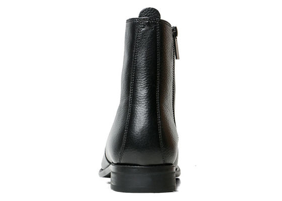 Ślubna prawdziwa skóra męska buty kostkowe czarna skóra wysokie top buty