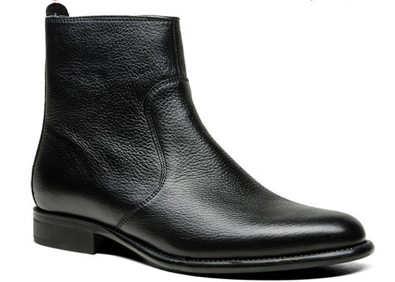 Ślubna prawdziwa skóra męska buty kostkowe czarna skóra wysokie top buty