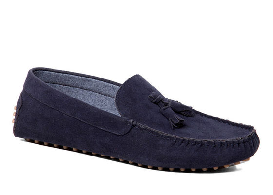 Błękitne, oddychające męskie, skórzane buty, buty do jazdy z błękitnej, miękkiej skóry