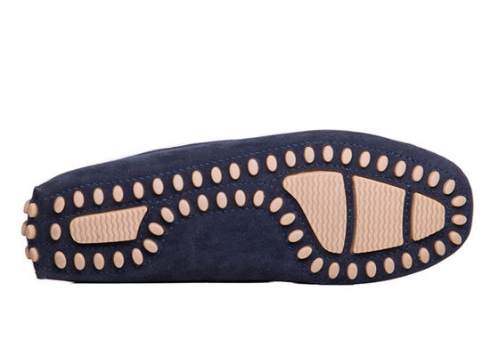 Błękitne, oddychające męskie, skórzane buty, buty do jazdy z błękitnej, miękkiej skóry