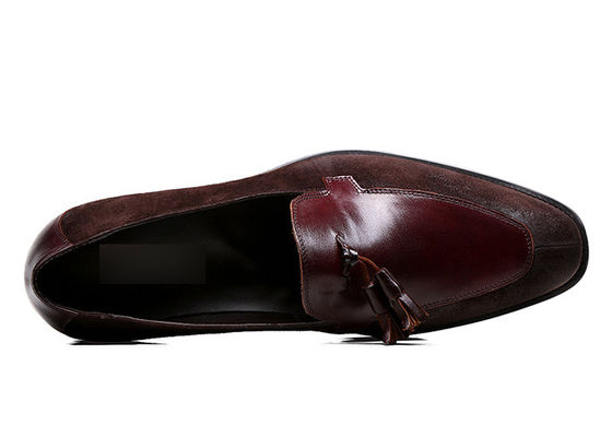 Tassel Penny Suede Skórzane Buty, Wiosna / Jesień męskie Skórzane Slip On Buty