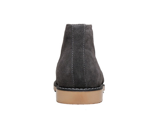 Zimowe buty męskie Suede Desert Round Toe Lace - Up Mens High Top Casual