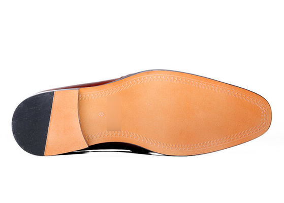 Klasyczny męski skórzany loafers szycie ręcznie wykonane skórzane buty sukienki na bankiet