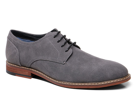 Suedowe skóry płaskie buty, ręcznie wykonane szare męskie skóry buty do jazdy