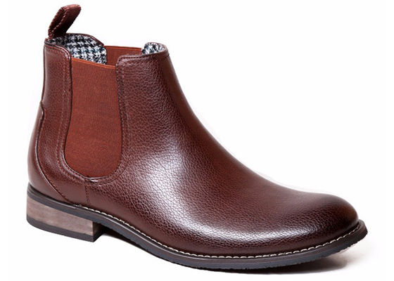 Martino męskie buty z kostką, kolorowe buty na zamówienie z prawdziwej skóry, brązowe