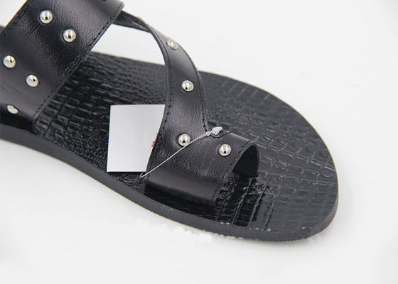 Dom Mężczyźni Prawdziwa Skóra Flip Flops Letnie Sandale Plażowe Buty