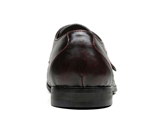 Styl męski buty ręcznie wykonane Brązowe monk paski buty