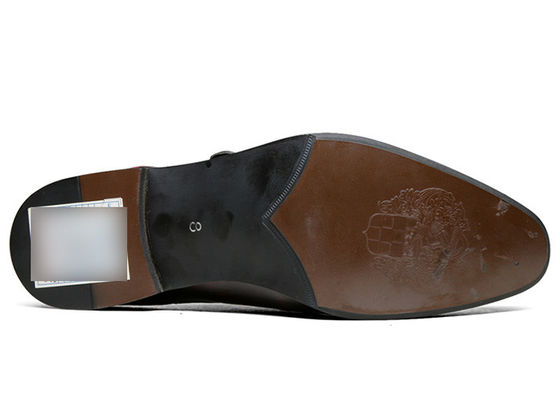 Styl męski buty ręcznie wykonane Brązowe monk paski buty