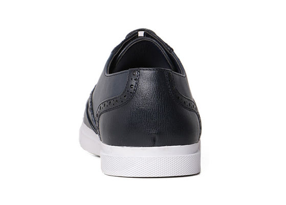 Wygodne buty męskie z sznurówkami czarne PU buty męskie z sznurami skórzane Brogue sneakers