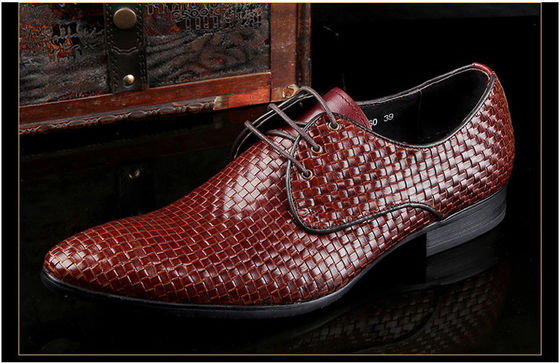 Mężczyźni Burgundii buty sukienkowe Vintage włoski Goodyear Welted pełnoziarniste buty skórzane