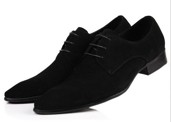 Klasyczny PU Suede Upper Men Formal Dress Shoes Oxford Style Mens Czarne Casual Shoes