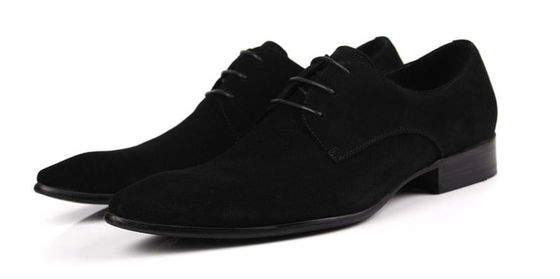 Klasyczny PU Suede Upper Men Formal Dress Shoes Oxford Style Mens Czarne Casual Shoes