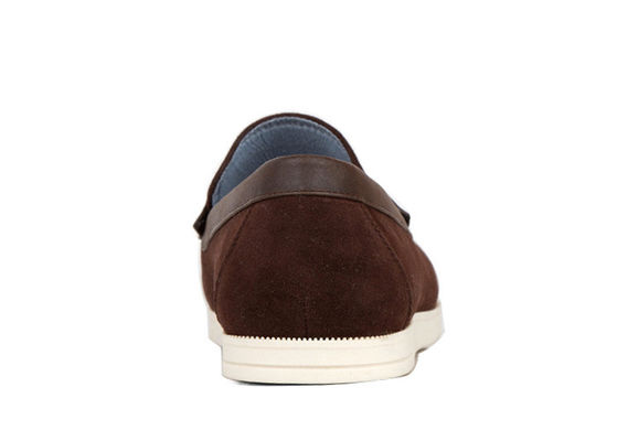 Wytrzymałe męskie buty codzienne Tassels Flat Loafer Men Brown Skórzane buty do jazdy