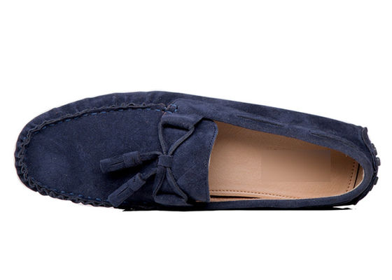 Oddychające buty z płaskim krawatem, buty z krągłymi palcami, buty z modą, buty z skórą z suedy