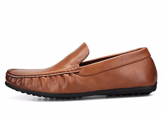 Slip On Mens Miękkie buty mokasinowe Prawdziwe skórzane buty płaskie Gommino Buty jazdy