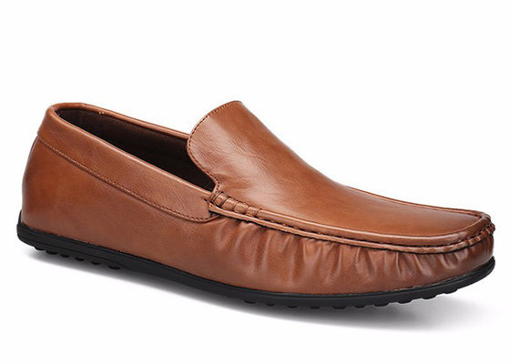 Slip On Mens Miękkie buty mokasinowe Prawdziwe skórzane buty płaskie Gommino Buty jazdy