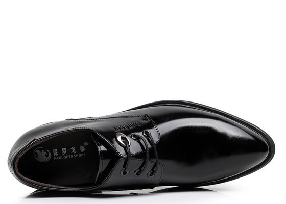 Czarny Oxford Koronka do windy męskie buty Solid Slip - na markowych buty dla mężczyzn