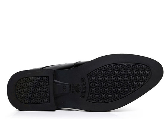 Czarny Oxford Koronka do windy męskie buty Solid Slip - na markowych buty dla mężczyzn