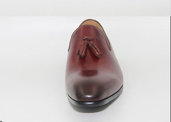 Tassel Niskie obcasy Buty ślubne Loafers Style Bullock Round Toe Ręcznie wykonane Oxford Buty