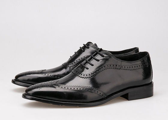 Mężczyźni czarni, buty biznesowe, buty Oxford, buty Brogue.
