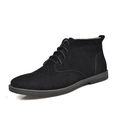Prawdziwe skórzane buty z pustyni dla mężczyzn, buty z podeszwą, buty z kostką.