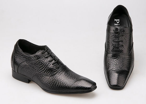 7 cm wzrost buty windy, ostry palec czarny Patent Skóra Oxford buty