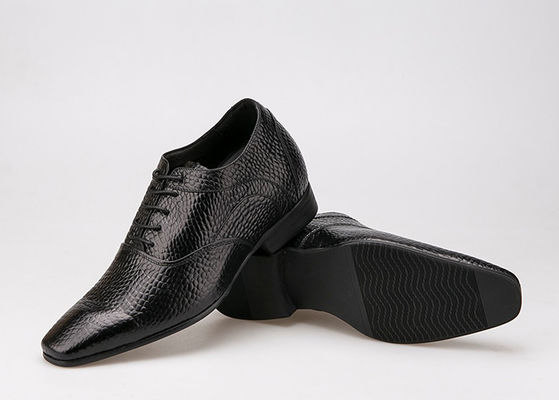 7 cm wzrost buty windy, ostry palec czarny Patent Skóra Oxford buty