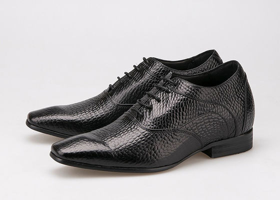 7 cm wzrost buty windy, ostry palec czarny Patent Skóra Oxford buty