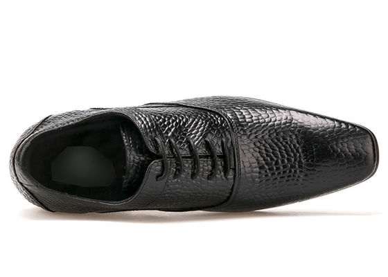7 Cm Czarne grube obcasy męskie suknia ślubna Czarne / brązowe buty męskie Patent Buty skórzane
