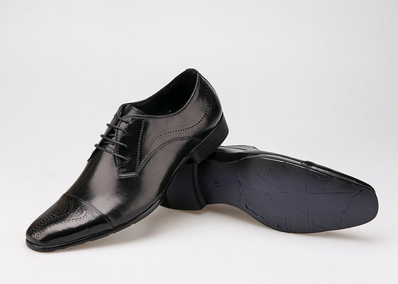 Business męskie buty stylowe brytyjskie prawdziwa skóra sznurówka brogue buty